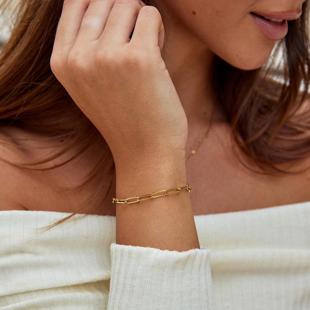 Paperclip Gouden Armband
