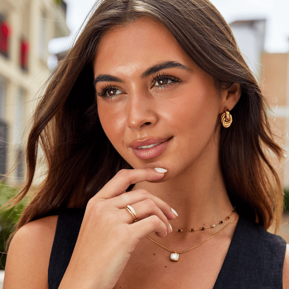 Gelaagde Sahara Goud Ring