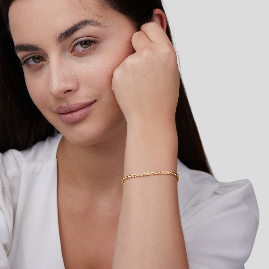 Gedraaide 18K Gouden Armband