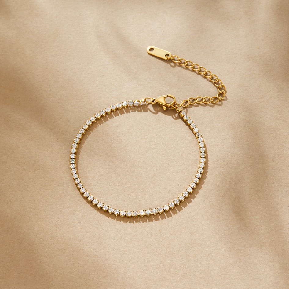 Cordelia Gouden Tennis Armband
