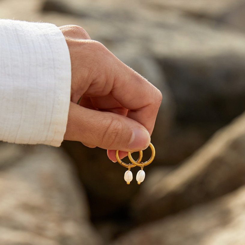 Zoetwaterparel Bella Oorringen